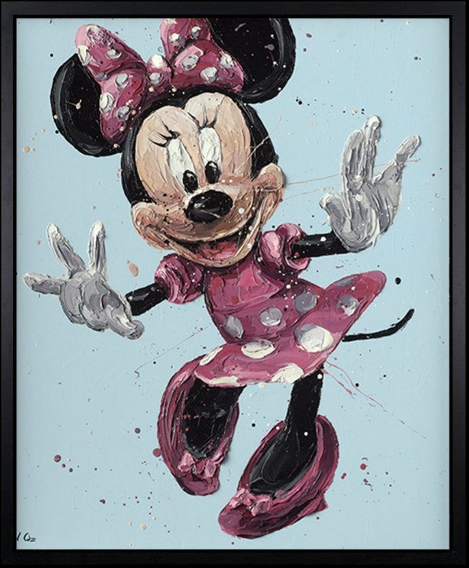 Minnie Pro Framed Signed Limited Edition Print on Canvas by Artist Paul Oz