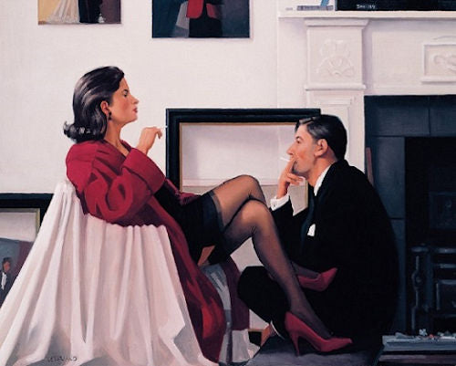 Models In The Studio Mounted Print on Paper by Artist Jack Vettriano