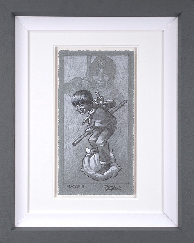Monkey Framed Signed Limited Edition Print on Paper by Artist Craig Davison
