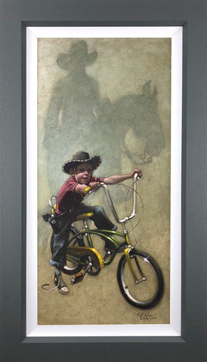 Move Em On Head Em Up Rawhide Framed Signed Limited Edition Print on Board by Artist Craig Davison