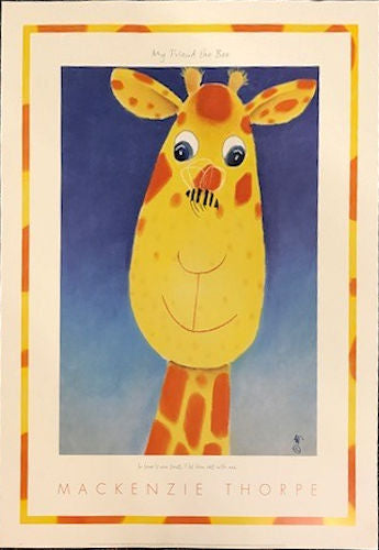My Friend The Bee Art Poster by Artist Mackenzie Thorpe