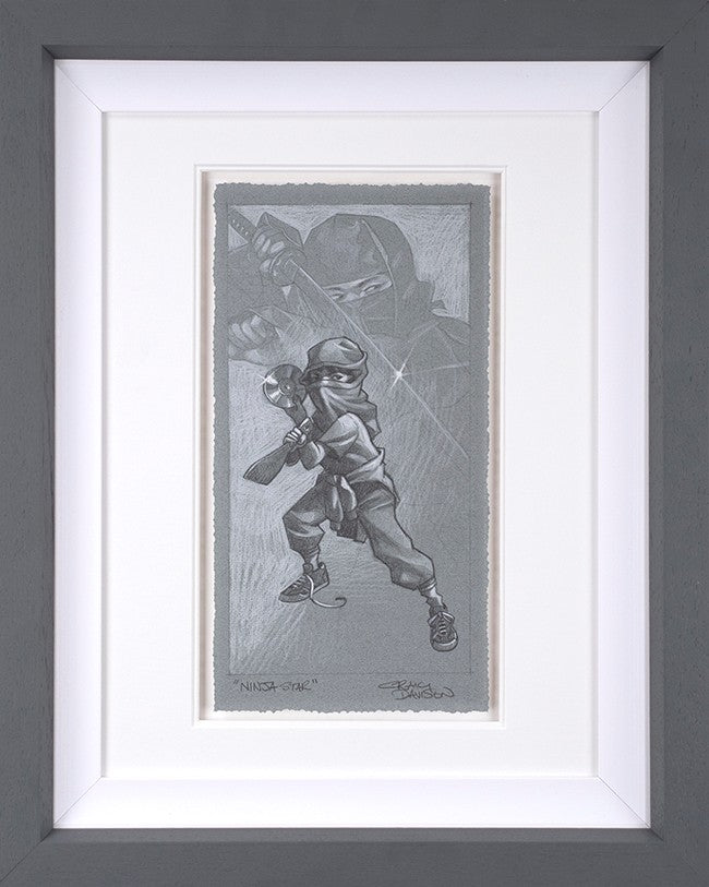 Ninja Star Framed Signed Limited Edition Print on Paper by Artist Craig Davison