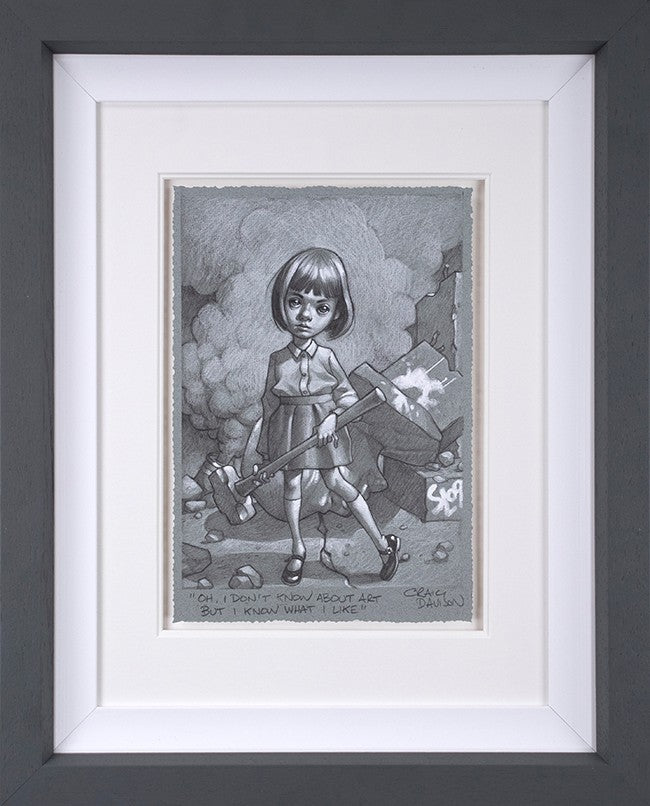 Oh, I Don't Know About Art, But I Know What I Like Framed Signed Limited Edition Print on Paper by Artist Craig Davison 