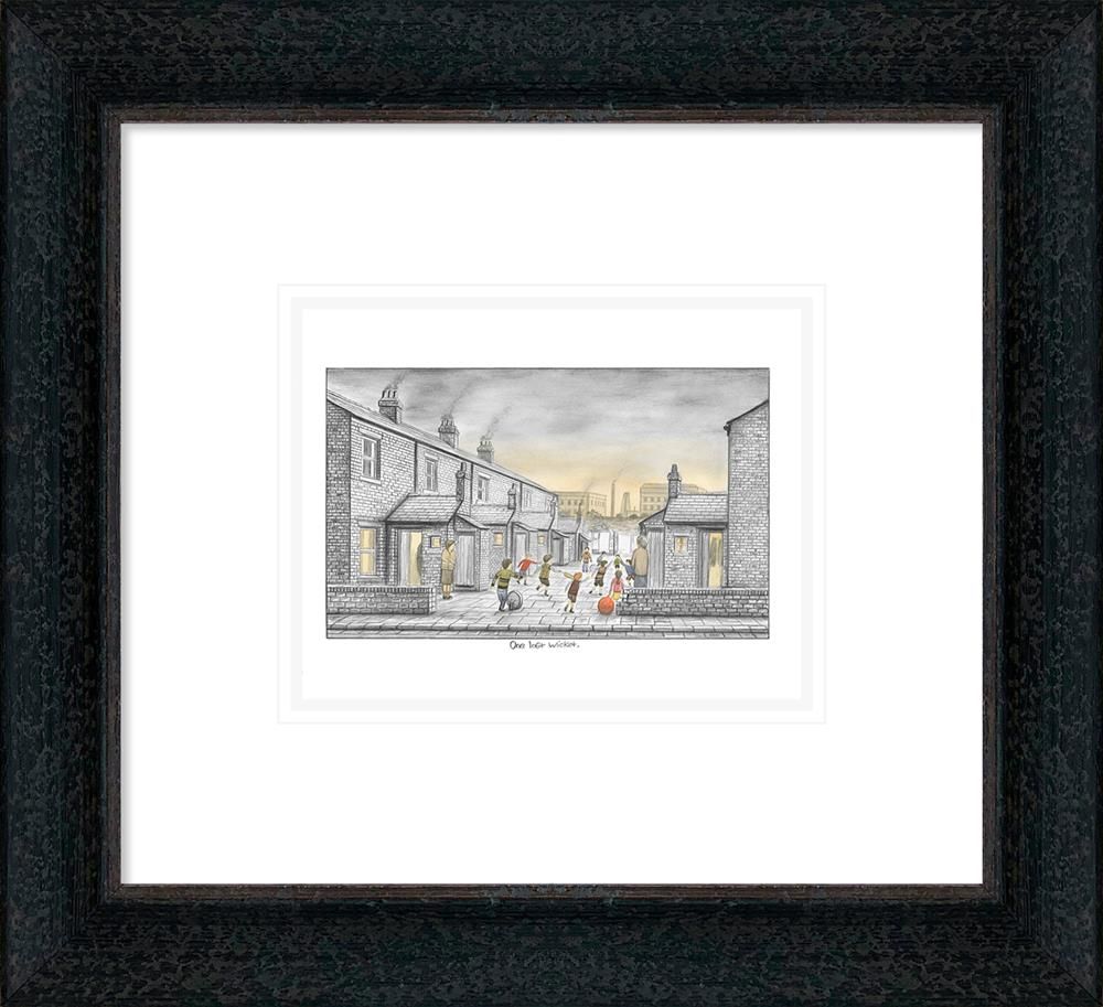 One Last Wicket Signed Framed Limited Edition Print on Paper by Artist Leigh Lambert