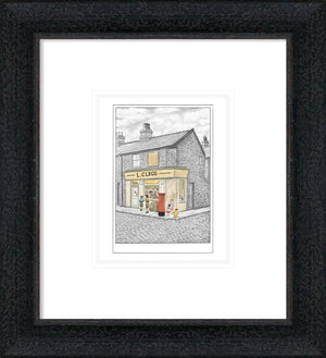 Our Kids Up Shops Signed Framed Limited Edition Print on Paper by Artist Leigh Lambert