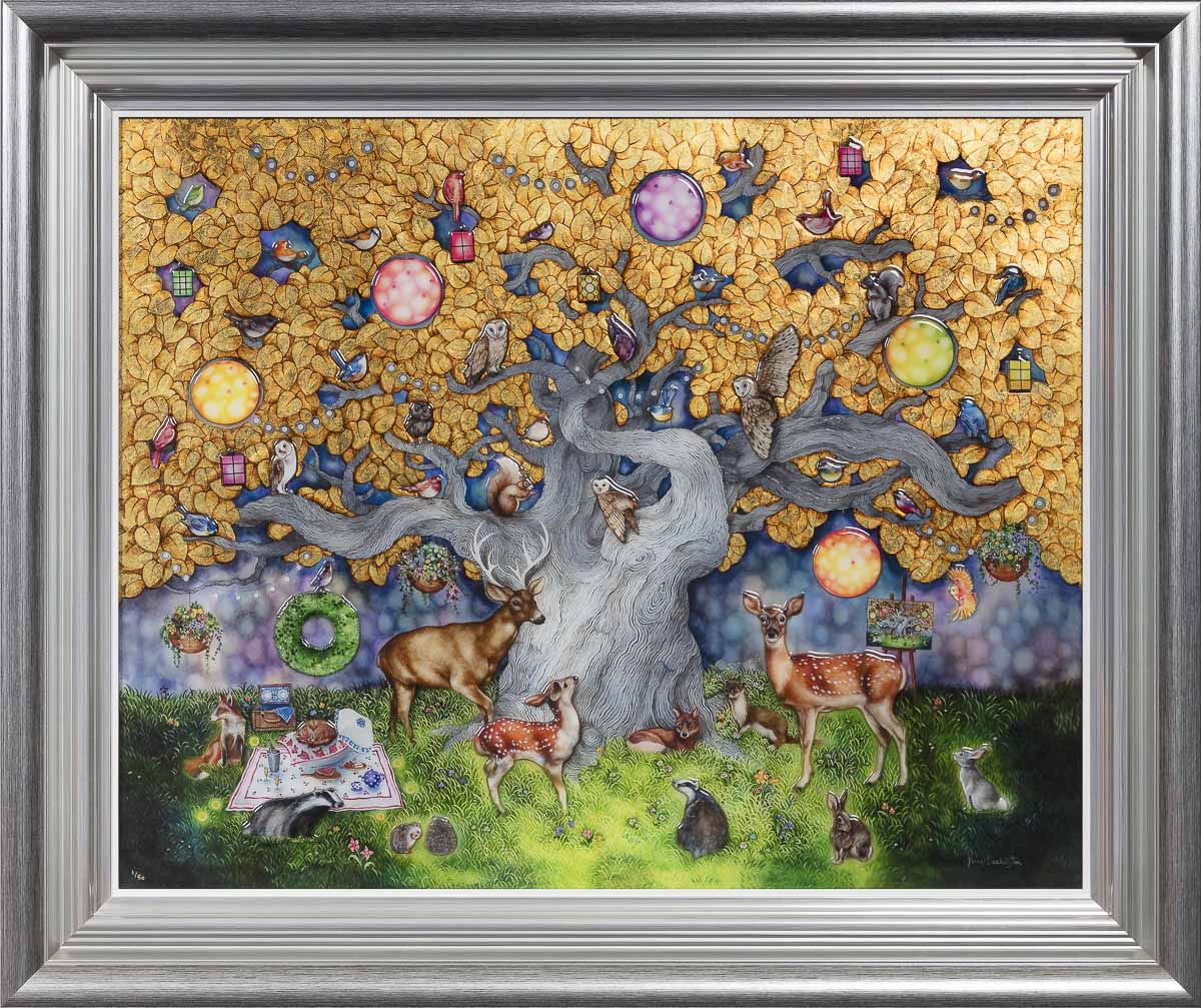 Our Own Little Paradise Signed Framed Limited Edition Mixed Media Print on Board by Artist Kerry Darlington