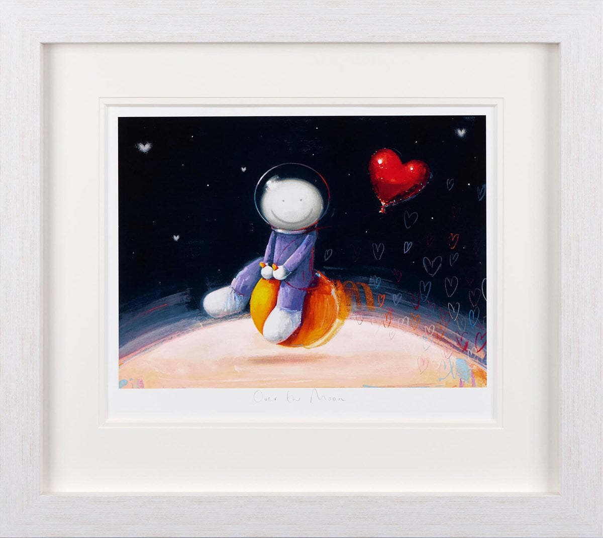 Over The Moon Framed Signed Limited Edition Print on Paper by Artist Doug Hyde