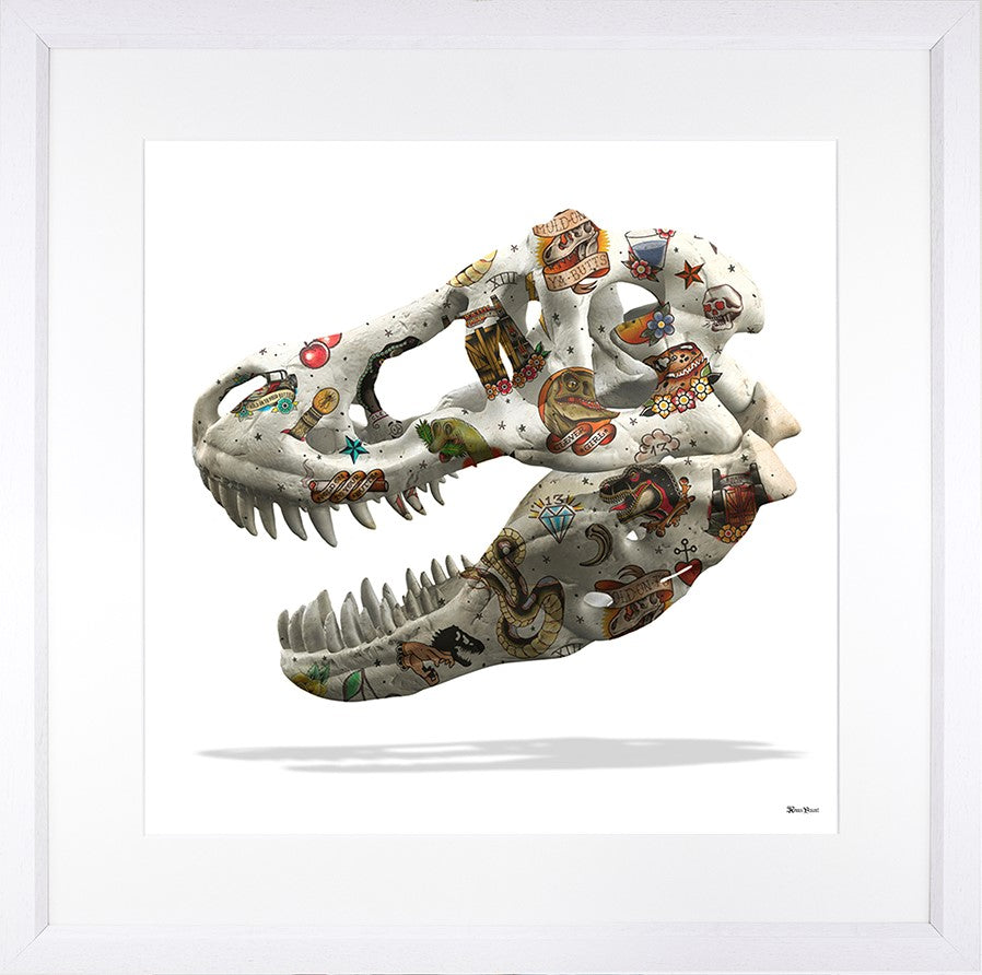 Prehistoric Framed Print on Paper by Artist Monica Vincent