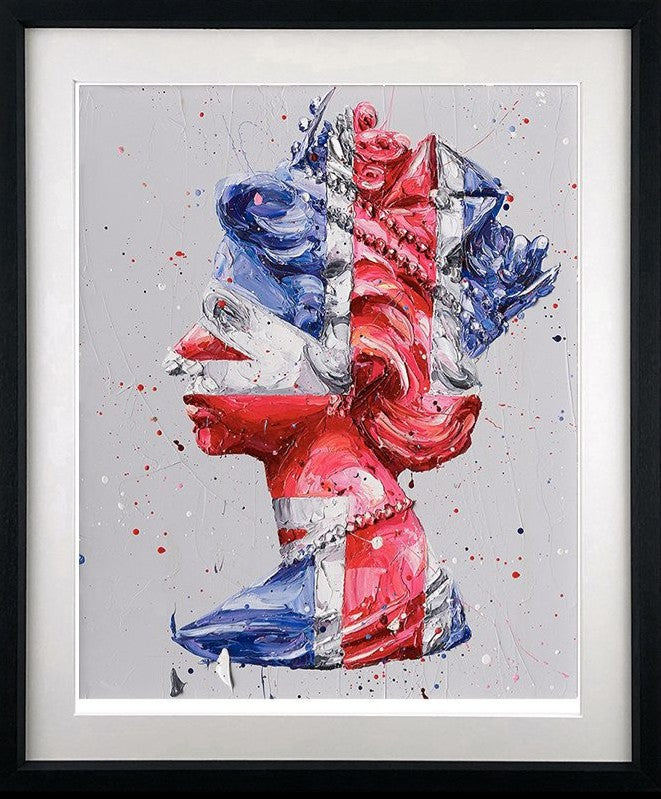 Queen of Jack Framed Signed Limited Edition Print on Paper by Artist Paul Oz