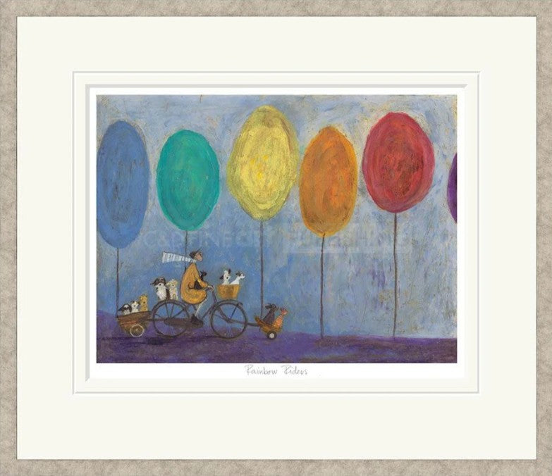 Rainbow Riders Signed Framed Limited Edition Print on Paper by Artist Sam Toft