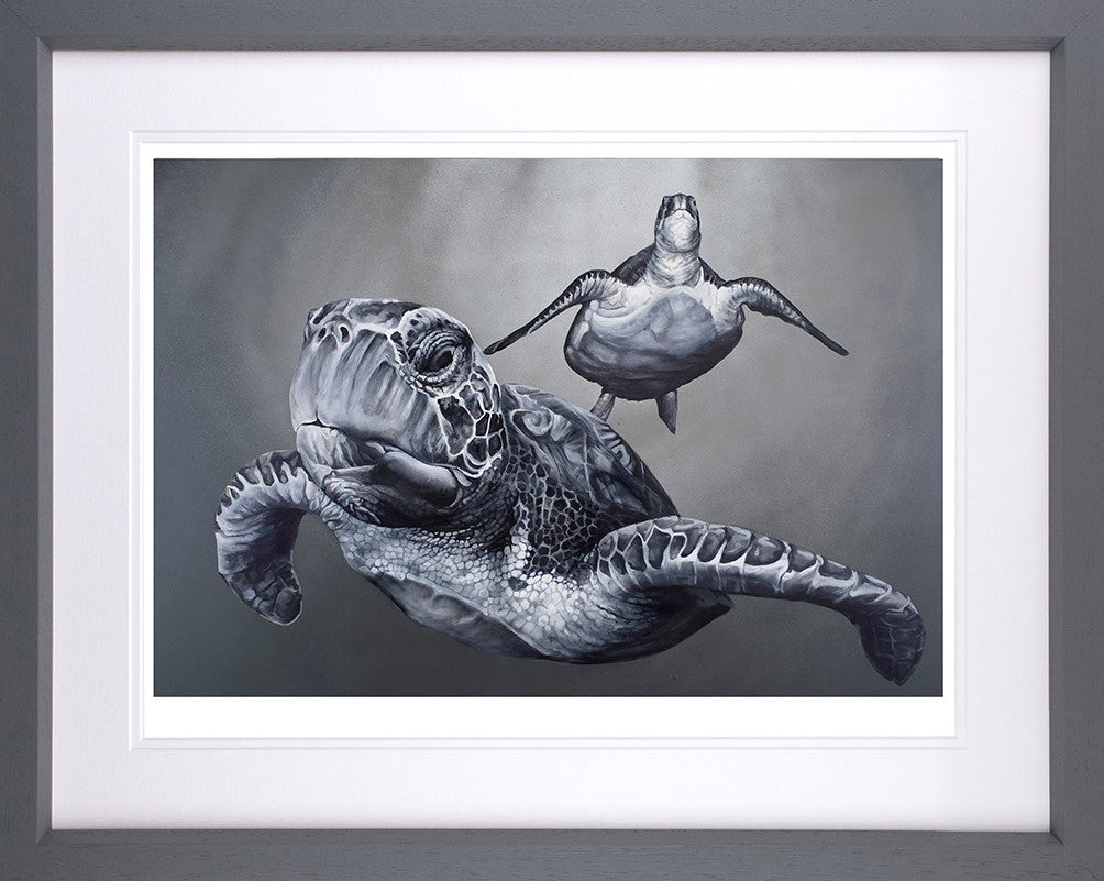 Riding The Current Framed Print on Paper by Artist Dean Martin (The Mad Artist)