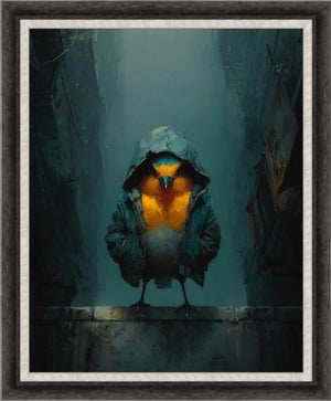 Robin In The Hood Framed Signed Limited Edition Print on Board by Artist Boid