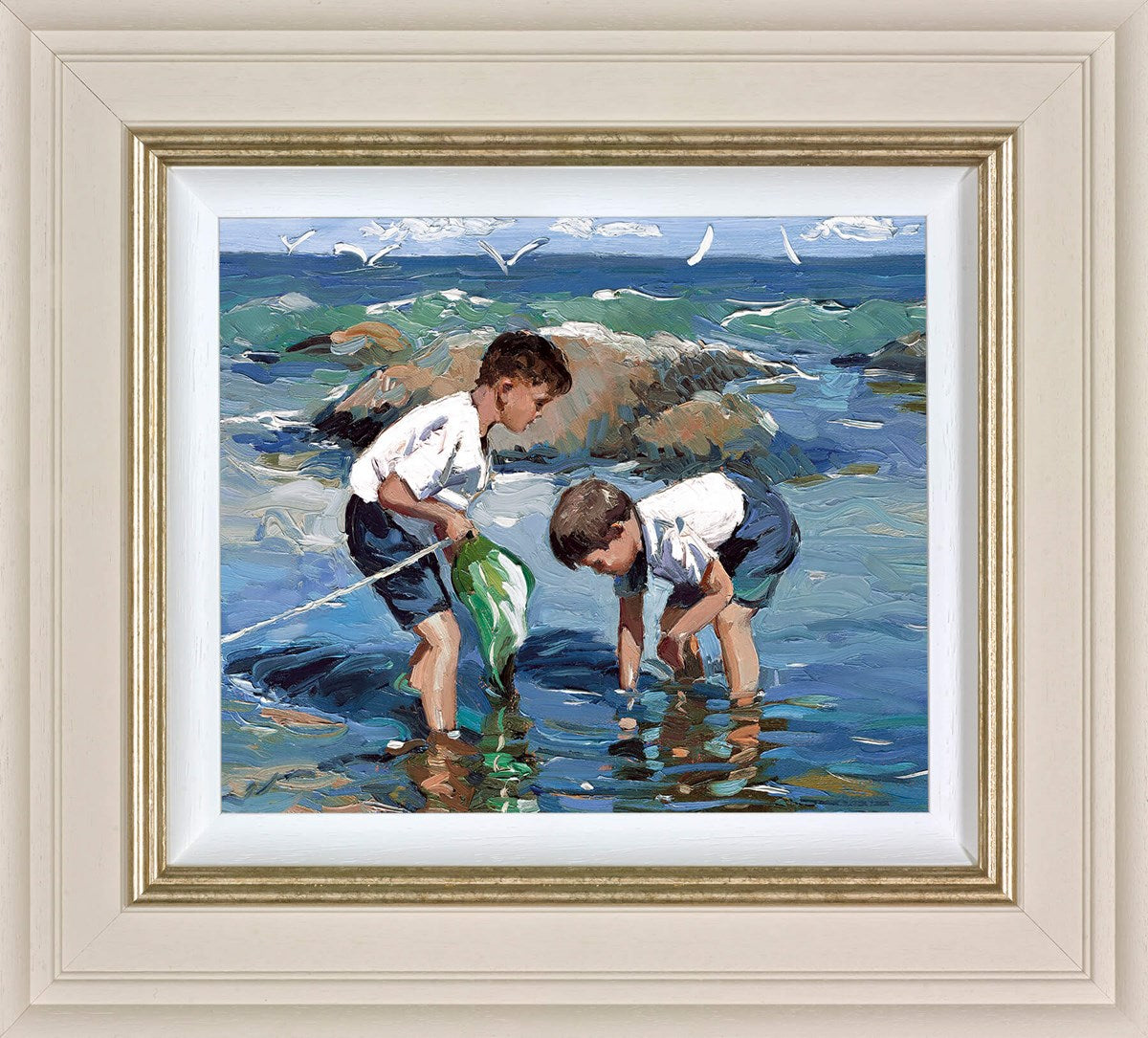 Rockpool Treasures Framed Limited Edition Canvas on Board by Artist Sherree Valentine-Daines