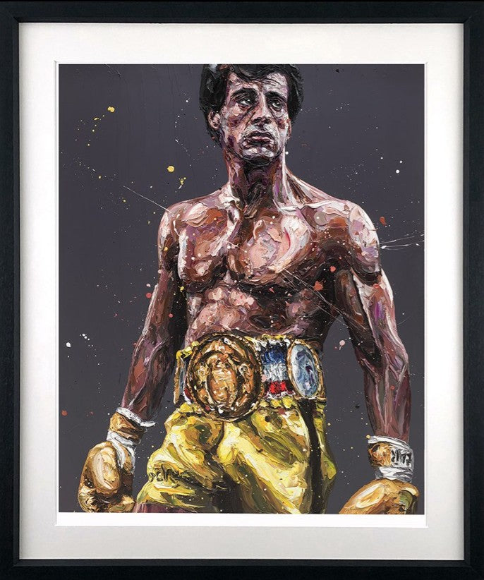 Rocky Framed Signed Limited Edition Print on Paper by Artist Paul Oz