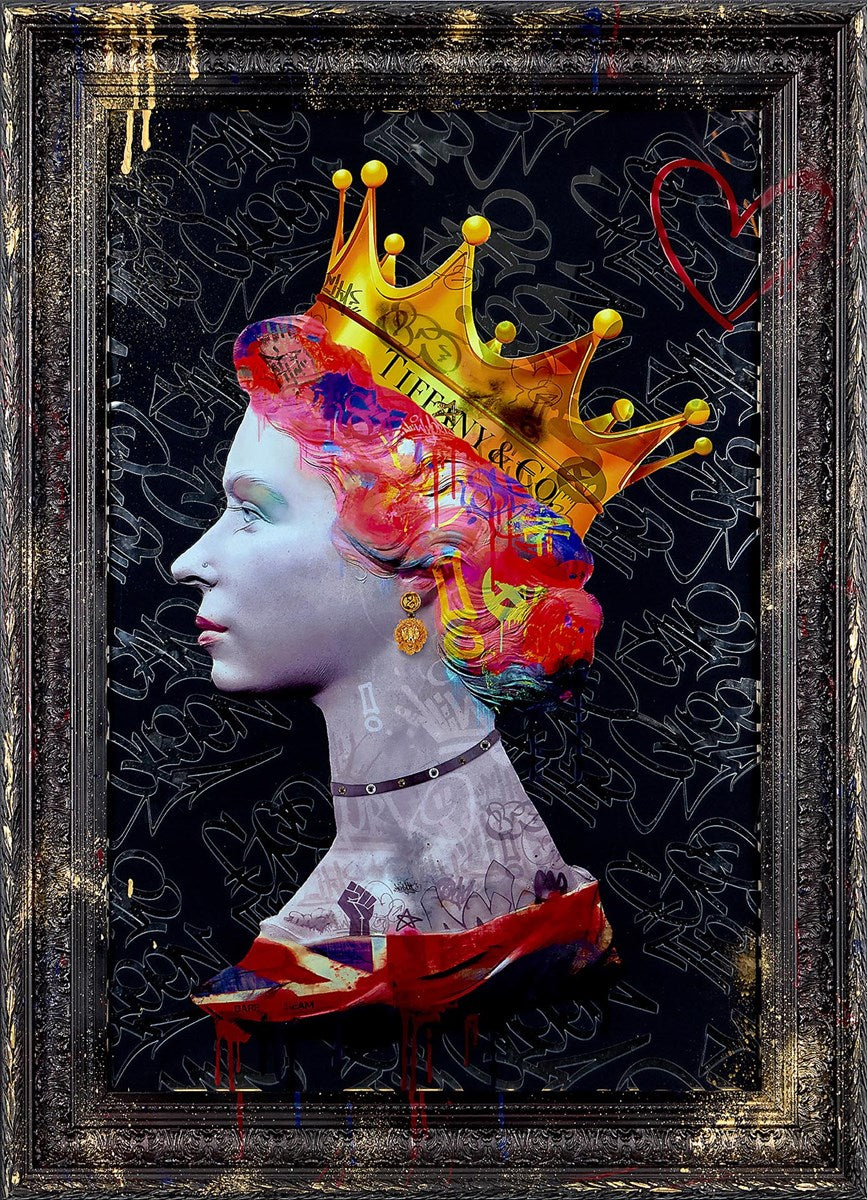 Royal Reflection Framed Signed Limited Edition Mixed Media on Board by Artist Dan Pearce