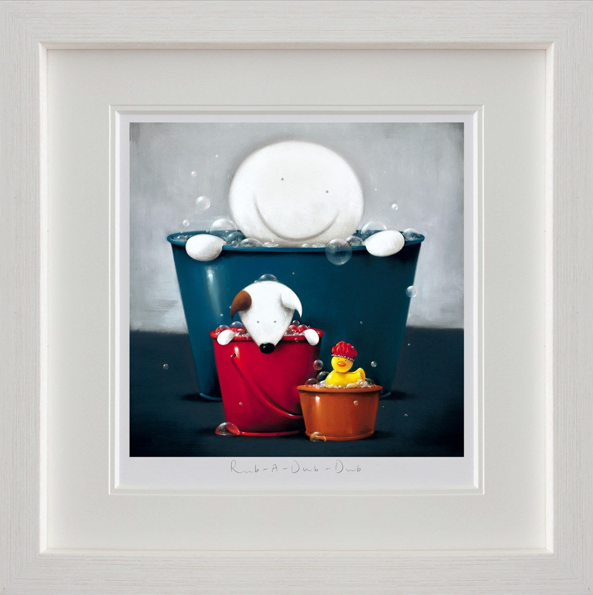 Rub A Dub Dub Framed Signed Limited Edition Print on Paper by Artist Doug Hyde