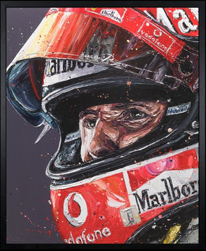 Schumi 18 Framed Limited Edition Embellished Print on Canvas by Artist Paul Oz