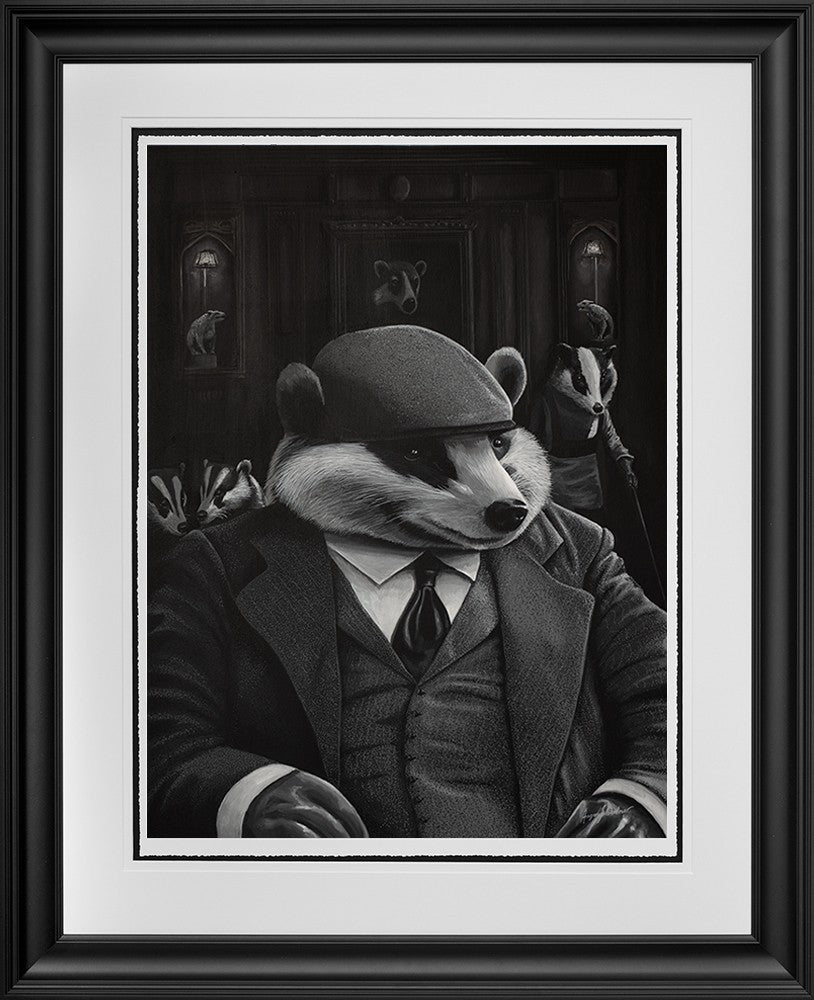 Sett In Their Ways Signed Framed Limited Edition Print on Paper by Artist Angus Gardner