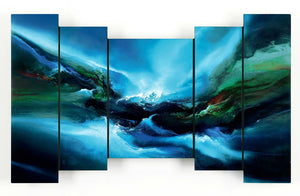 Shifting Realms Signed Limited Edition Mixed Media on Board by Artist Simon Kenny