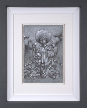 Sound of The Funky Drummer Framed Signed Limited Edition Print on Paper by Artist Craig Davison 