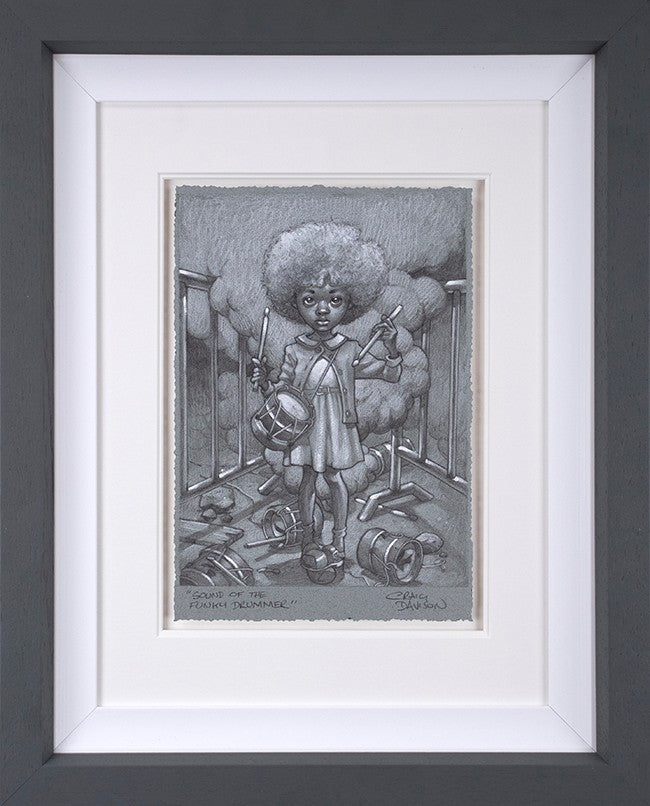 Sound of The Funky Drummer Framed Signed Limited Edition Print on Paper by Artist Craig Davison 