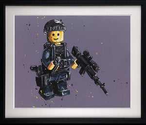 Stand By  Framed Signed Limited Edition Print on Paper by Artist Paul Oz