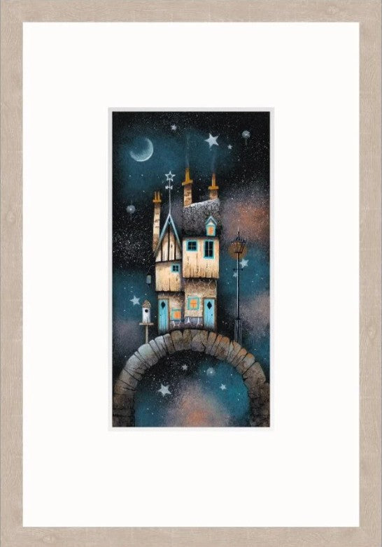 Star Cottage Signed Framed Limited Edition Print on Paper by Artist Gary Walton