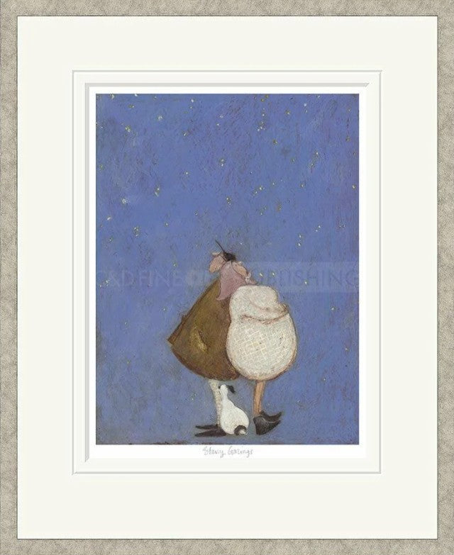 Starry Gazings Signed Framed Limited Edition Print on Paper by Artist Sam Toft