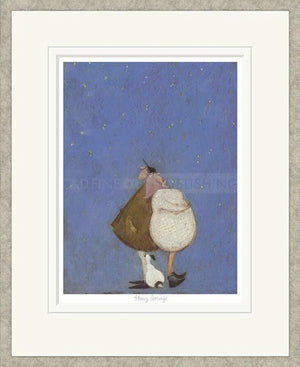Starry Gazings Signed Framed Limited Edition Print on Paper by Artist Sam Toft
