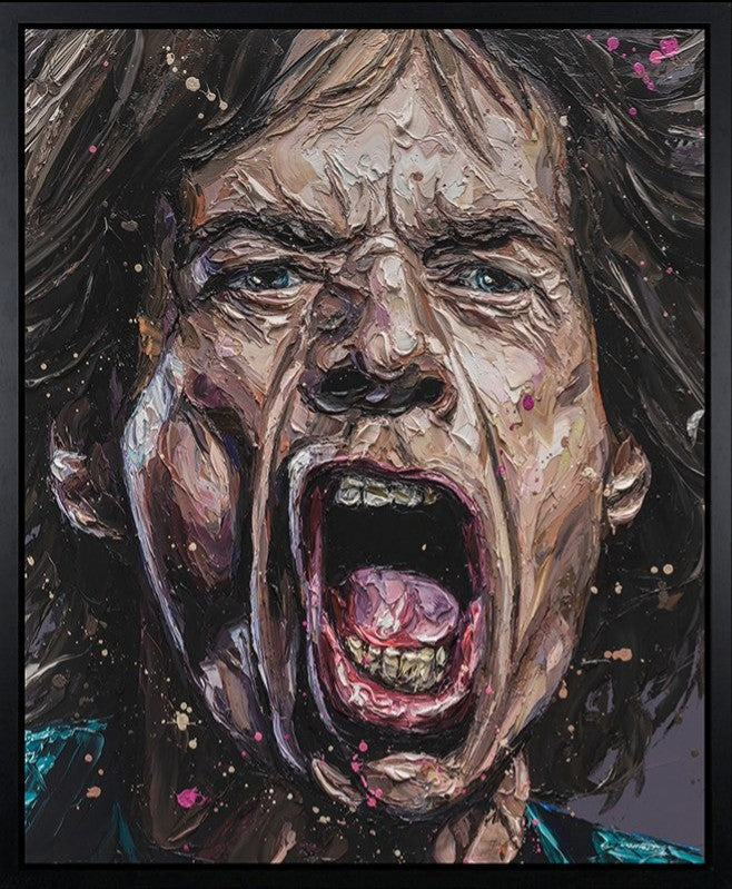 Start Me Up Framed Signed Limited Edition Print on Canvas by Artist Paul Oz