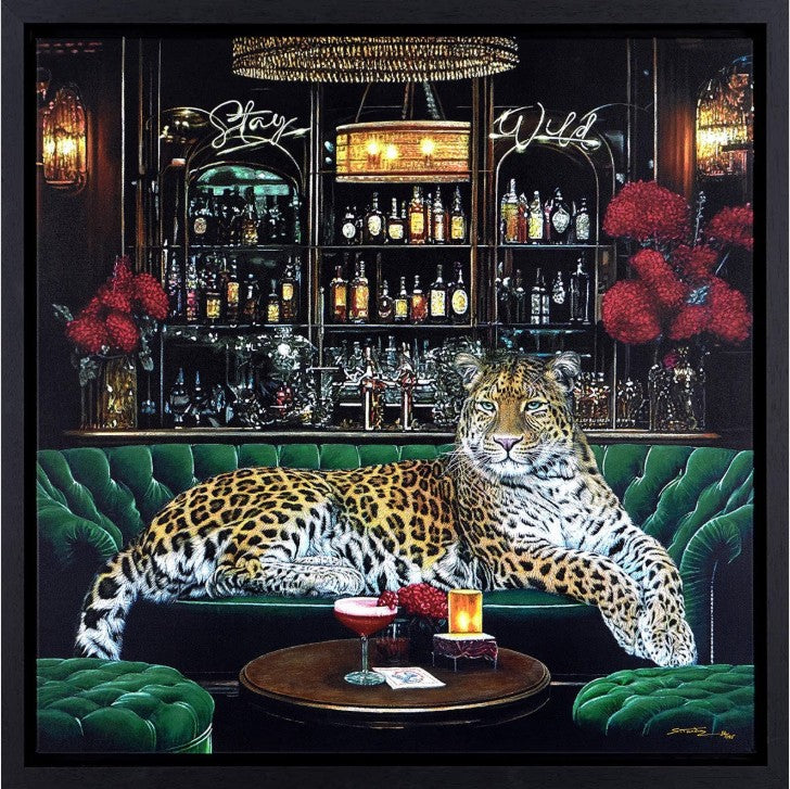 Stay Wild Framed Signed Limited Edition on Boxed Canvas by Artist Steve Tandy 