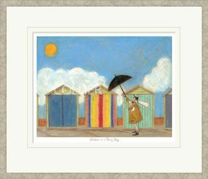 Sunshine On A Rainy Day Signed Framed Limited Edition Print on Paper by Artist Sam Toft