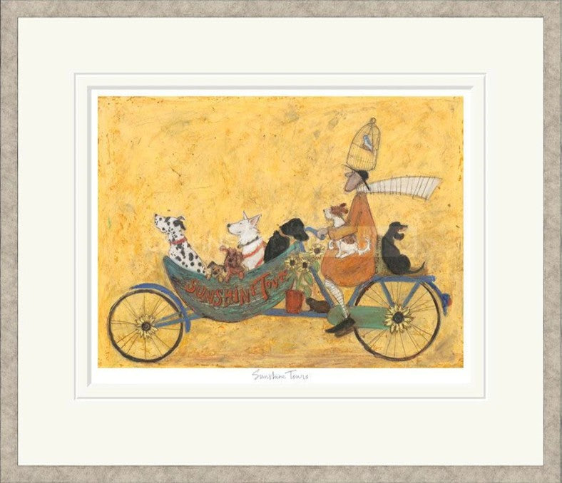 Sunshine Tours Signed Framed Limited Edition Print on Paper by Artist Sam Toft