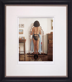 The Blue Gown Signed Framed Limited Edition Print on Paper by Artist ack Vettriano