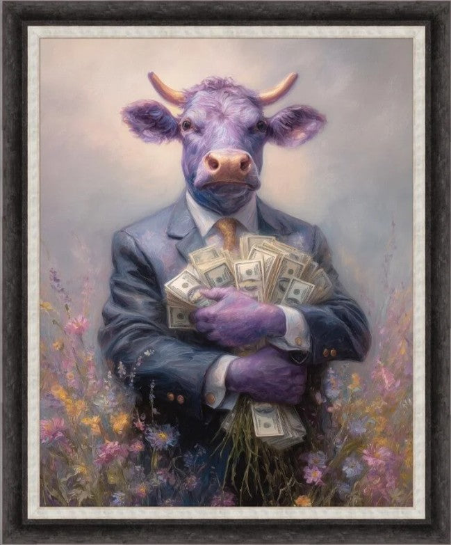 The Cash Cow Effect Framed Signed Limited Edition Print on Board by Artist Boid