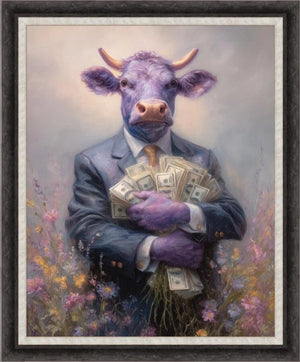 The Cash Cow Effect Framed Signed Limited Edition Print on Board by Artist Boid