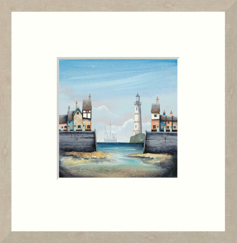 The Distant Trawler Signed Framed Limited Edition Print on Paper by Artist Gary Walton