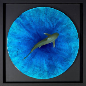 The Great Blue Framed Mixed Media by Artist Nick O'Neill