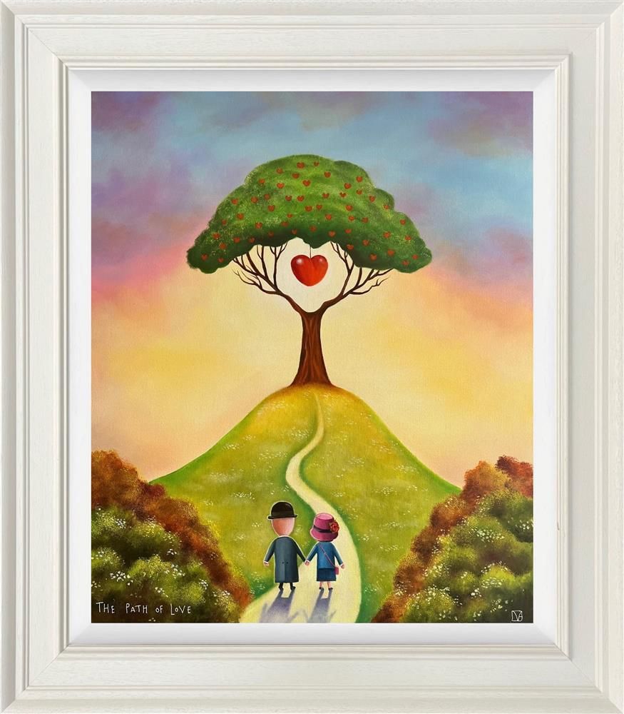 The Path of Love Framed Signed Limited Edition Print on Board by Artist Michael Adrams
