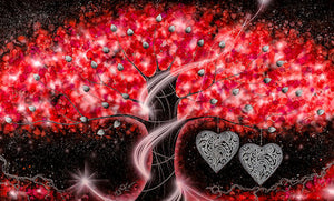 The Power of Love - Red Framed Print on Paper by Artist Kealey Farmer