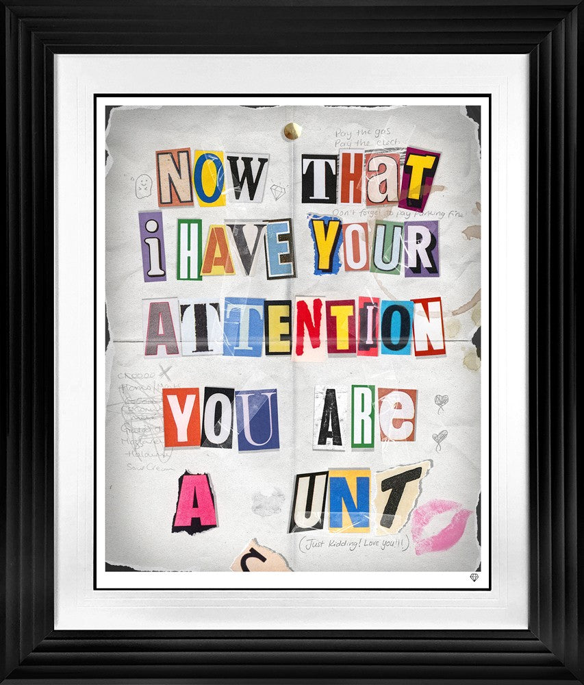 The Ransom Note Signed Framed Limited Edition Print on Paper by Artist JJ Adams