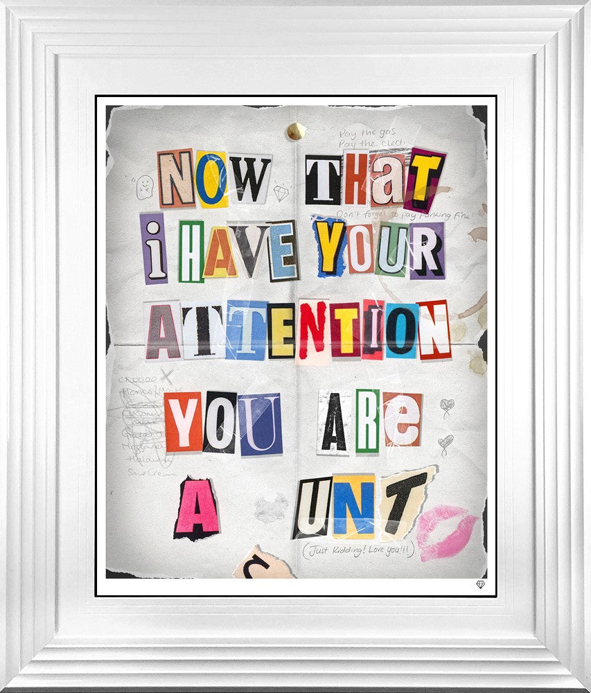 The Ransom Note Signed Framed Limited Edition Print on Paper by Artist JJ Adams