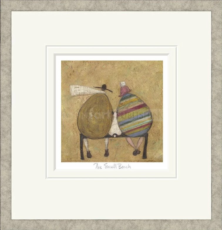 The Small Bench Signed Framed Limited Edition Print on Paper by Artist Sam Toft