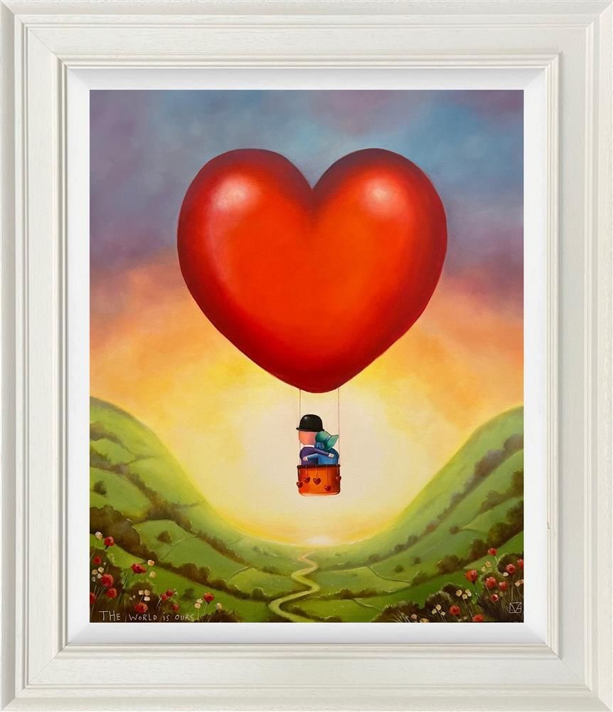 The World is Ours Framed Signed Limited Edition Print on Board by Artist Michael Adrams