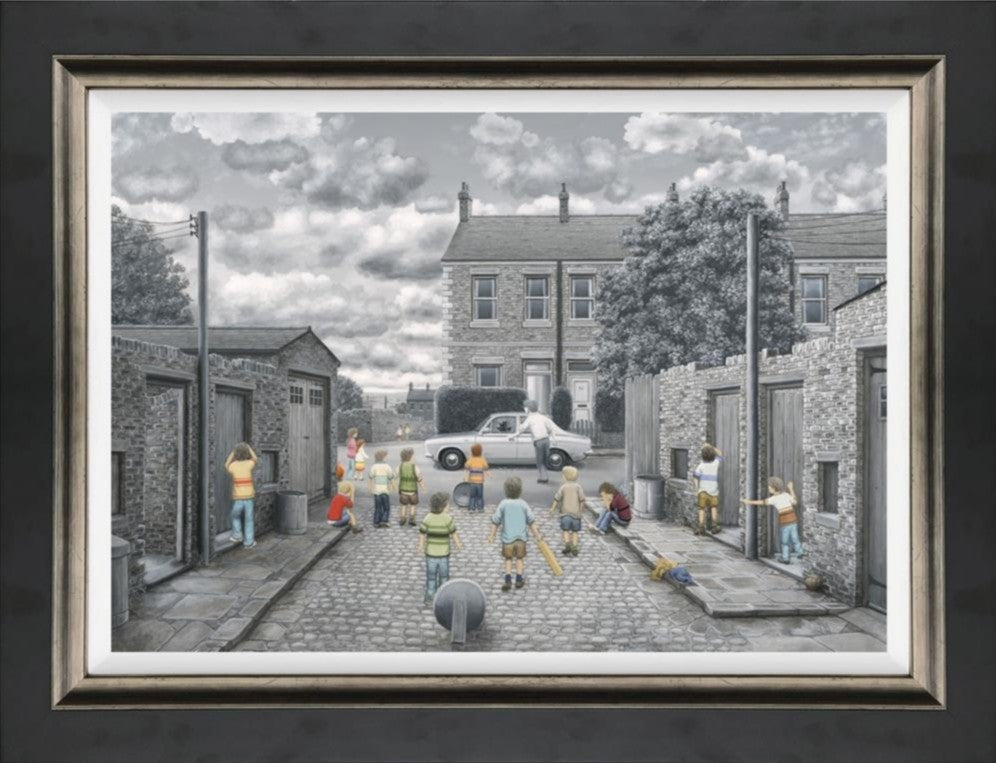 There May Be Trouble Ahead Framed Signed Limited Edition Print on Board by Artist Leigh Lambert