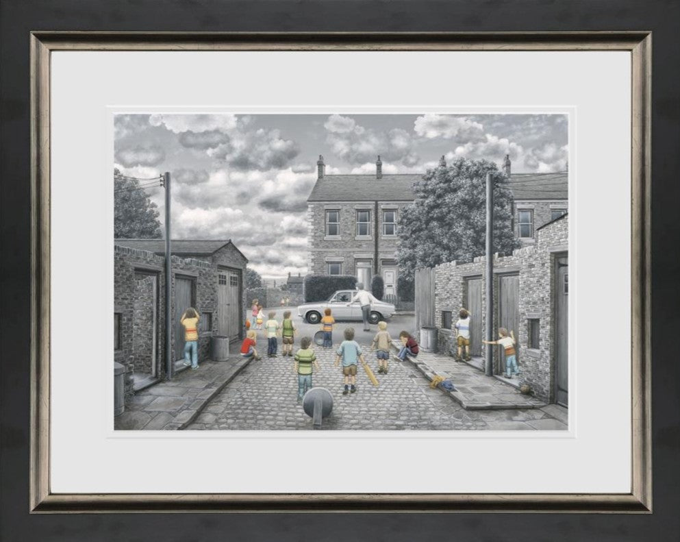 There May Be Trouble Ahead Framed Signed Limited Edition Print on Paper by Artist Leigh Lambert