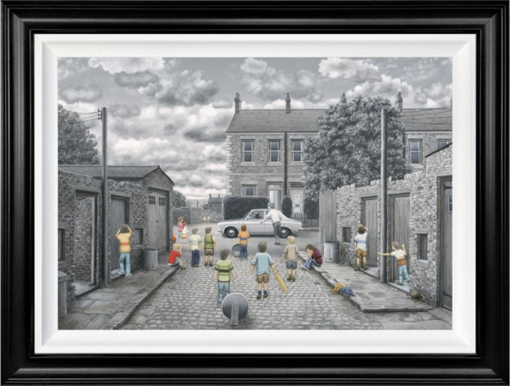 There May Be Trouble Ahead Framed Signed Limited Edition Print on Board by Artist Leigh Lambert