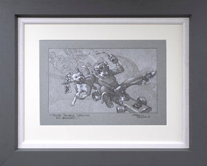 Those Double Dealing Do-Badders Framed Signed Limited Edition Print on Paper by Artist Craig Davison