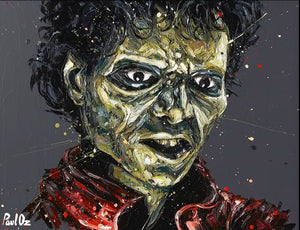 Thriller Framed Signed Limited Edition Print on Canvas by Artist Paul Oz
