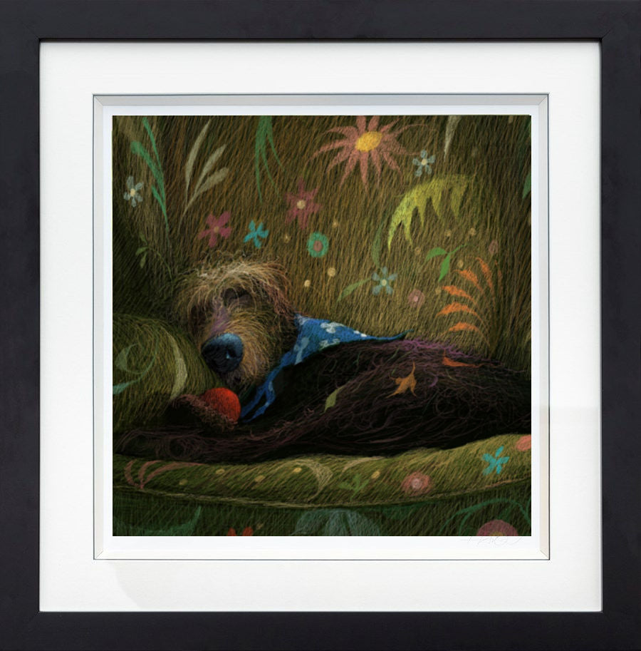 Tired Out Signed Framed Limited Edition Print on Paper by Artist Stephen Hanson